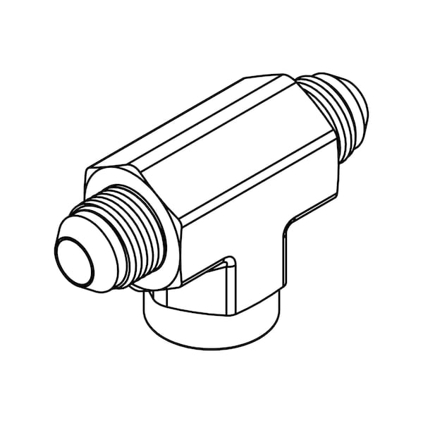Tompkins Hydraulic Fitting, Stainless06MJ-06MJ-06FP TEE-SS SS-2602-06-06-06-FG - main